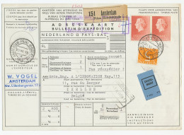 Em. Juliana Pakketkaart Amsterdam - Belgie 1964 - Unclassified