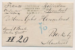 Den Haag - Rotterdam - Beek 1873 - Per Trein / Per Stoomboot - Lettres & Documents