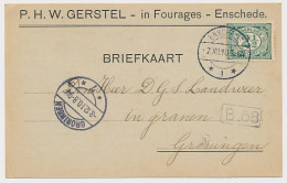 Firma Briefkaart Enschede 1910 - Fourages - Haver - Hooi - Ohne Zuordnung