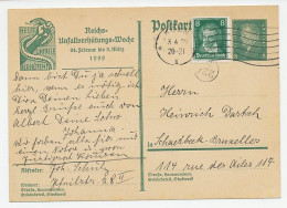 Postal Stationery Germany 1929 Snake - Accident Prevention Week - Other & Unclassified