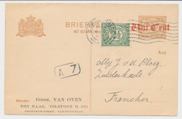 Briefkaart G. 110 Particulier Bedrukt Den Haag 1921 - Ganzsachen