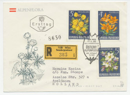 Registered Cover / Postmark Austria 1975 Flowers - Alps - Autres & Non Classés