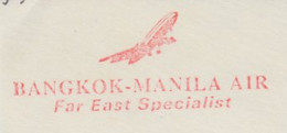 Meter Cut Netherlands 1994 Bangkok - Manilla Air - Airplane - Vliegtuigen