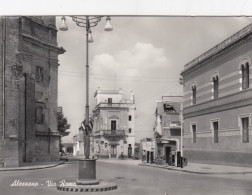 ALESSANO-LECCE-VIA ROMA-DISTRIBUTORE AGIP-CARTOLINA VERA FOTOGRAFIA NON VIAGGIATA-1952-1959 - Lecce