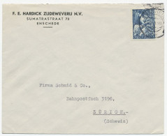 Em. Nationale Hulp 1946 Enschede - Zurich Zwitserland - Non Classés