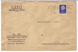 Em. Juliana Dienstpost Buitenland Den Haag - Luzern 1954 - Ohne Zuordnung