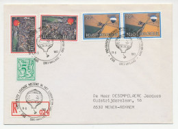 Registered Cover / Postmark Belgium 1983 Air Balloon  - Airplanes