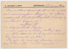 Briefkaart G. 14 Particulier Bedrukt Rotterdam 1879 - Postal Stationery