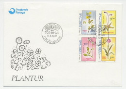 Cover / Postmark Faroe Islands 1988 Flowers - Other & Unclassified