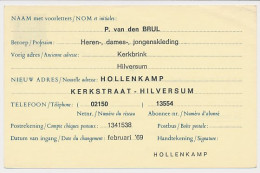 Verhuiskaart G. 35 Particulier Bedrukt Amsterdam 1969 - Postwaardestukken
