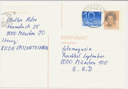 Briefkaart G. 360 A / Bijfrankering Amsterdam - Duitsland 1982 - Entiers Postaux