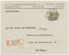 Em. Veth Aangetekend Rotterdam - Den Haag 1935 - Unclassified