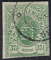 Luxembourg - Luxemburg - Timbres - 1859   37,5c.  .   °   Michel 10   VC. 250,- - 1859-1880 Coat Of Arms