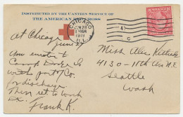 Card / Postmark USA 1919 Canteen Service American Red Cross - Croix-Rouge