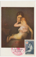 Maximum Card France 1954 Carriere - Motherhood - Red Cross - Andere & Zonder Classificatie
