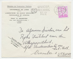 Cover / Postmark Belgium 1966 UNICEF - Peace - Premio Nobel