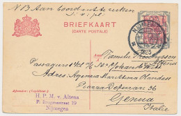 Briefkaart G. 161 Nijmegen - Genua Italie 1923 ( Aan Opvarende ) - Entiers Postaux