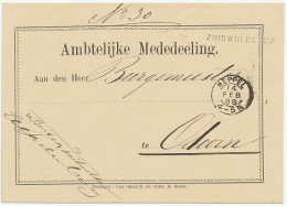 Naamstempel Zuidwolde (Dr) 1888 - Lettres & Documents