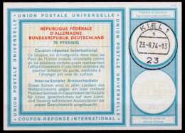 23 KIEL 23.08.74  Internationaler Antwortschein Reply Coupon Reponse  IRC IAS Für Die Heimatsammlung - Altri & Non Classificati