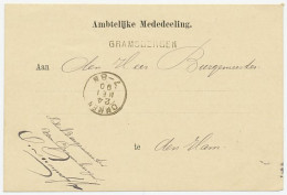 Naamstempel Gramsbergen 1890 - Brieven En Documenten