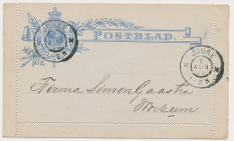 Postblad G. 5 Y Joure - Workum 1900 - Postwaardestukken