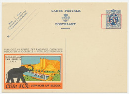 Publibel - Postal Stationery Belgium 1935 Elephant - World Exhibition 1935 - Cote D Or - Chocolate - Autres & Non Classés