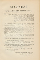 Staatsblad 1908 : Aken - Maastrichtsche Spoorwegmaatschappij - Documents Historiques
