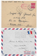 MADAGASCAR Dispersion D'une Collection D'oblitération 2 Lettres Timbre FM 1961 ,1970 - Lettres & Documents