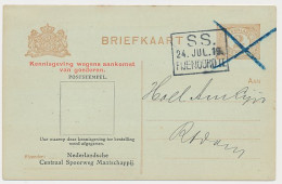 Spoorwegbriefkaart G. HYSM98 A Rotterdam Feijnoord 1919 - Entiers Postaux