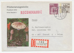 Registered Postal Stationery Germany 1980 Mushroom - Advice Center - Champignons