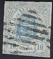 Luxembourg - Luxemburg - Timbres - 1859     10c.  .   °  Cachet Colosse Junglinster     Michel 6b - 1859-1880 Stemmi