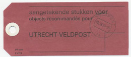 Postzaklabel Utrecht Veldpost 75 1990 - Duitsland - Zonder Classificatie