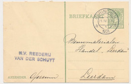 Firma Briefkaart Gorinchem 1931 - Reederij Van Der Schuyt - Unclassified