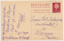 Briefkaart G. 318 V- Krt. Bilthoven - Italie 1955 - Ganzsachen