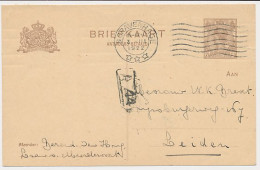 Briefkaart G. 123 I A-krt. S Gravenhage - Leiden 1922 - Entiers Postaux