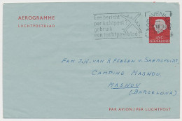 Luchtpostblad G. 21 S Gravenhage Masnou Spanje 1969 - Entiers Postaux