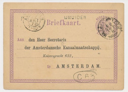 IJmuiden - Trein Takjestempel Haarlem - Helder 1878 - Briefe U. Dokumente