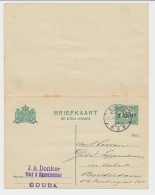 Briefkaart G. 97 I Gouda - Amsterdam 1917 - Entiers Postaux