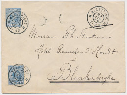 Envelop G. 6 A / Bijfrankering Maastricht - Belgie 1896 - Ganzsachen