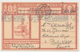 Briefkaart G. 214 P ( Leiden ) Leiden - Egypte 1927 - Ganzsachen