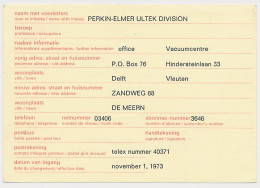 Verhuiskaart G. 38 Particulier Bedrukt Den Haag - Belgie 1973 - Postal Stationery