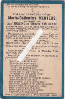 Maria Mertens :  Evere 1916 - 1917    KIND - Images Religieuses