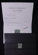 FRANCE - Préoblitéré N° Yvert 41c - Type Blanc 5ct Avec Surcharge Verte Avec Certificat Scheller - Neuf - Rare - 1893-1947