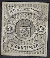 Luxembourg - Luxemburg - Timbres - Armoiries   1859     2c.  .   *    Michel 4     VC. 120,- - 1859-1880 Stemmi