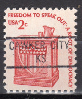 KS-134; USA Precancel/Vorausentwertung/Preo; CAWKER CITY (KS), Type 841 - Precancels