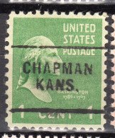 KS-141; USA Precancel/Vorausentwertung/Preo; CHAPMAN (KS), Type 703 - Préoblitérés