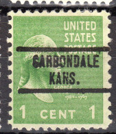 KS-127; USA Precancel/Vorausentwertung/Preo; CARBONDALE (KS), Type 734 - Precancels