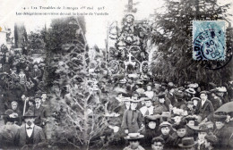 87  LIMOGES   LES GREVES DE 1905   LES DELEGATAIRERS DEVANT LA TOMBE DE VARDELLE - Limoges