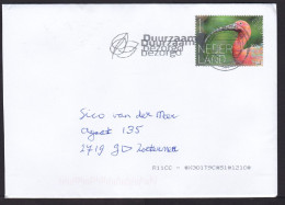 Netherlands: Cover, 2024, 1 Stamp, Red Ibis, Bird From Bonaire Island, Dutch Antilles, Animal (ugly Cancel) - Briefe U. Dokumente