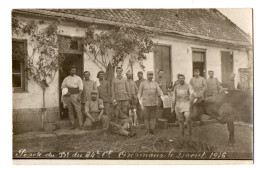 CPA 3508 - MILITARIA - Carte Photo Militaire - ORESMAUX - Un Groupe De Soldats Du 24 ème Territorial Devant Une Maison - Personnages